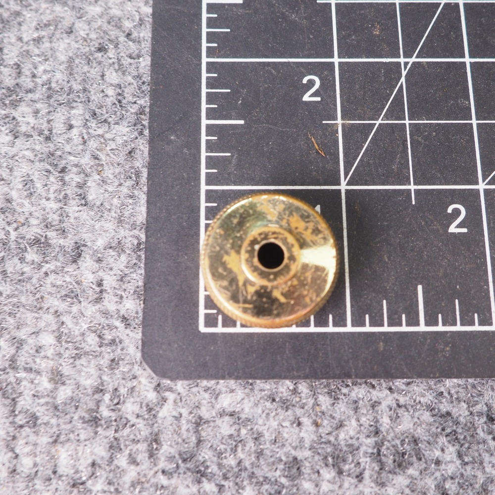 Olds Ambassador Trumpet Valve Cap Gold Brass Vintage Replacement Part 9899